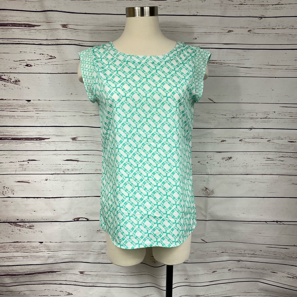The Limited‎ Teal Printed Blouse